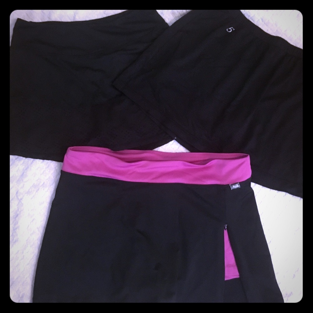 Lot of 3 tennis skirts MM& S. Built in shorts